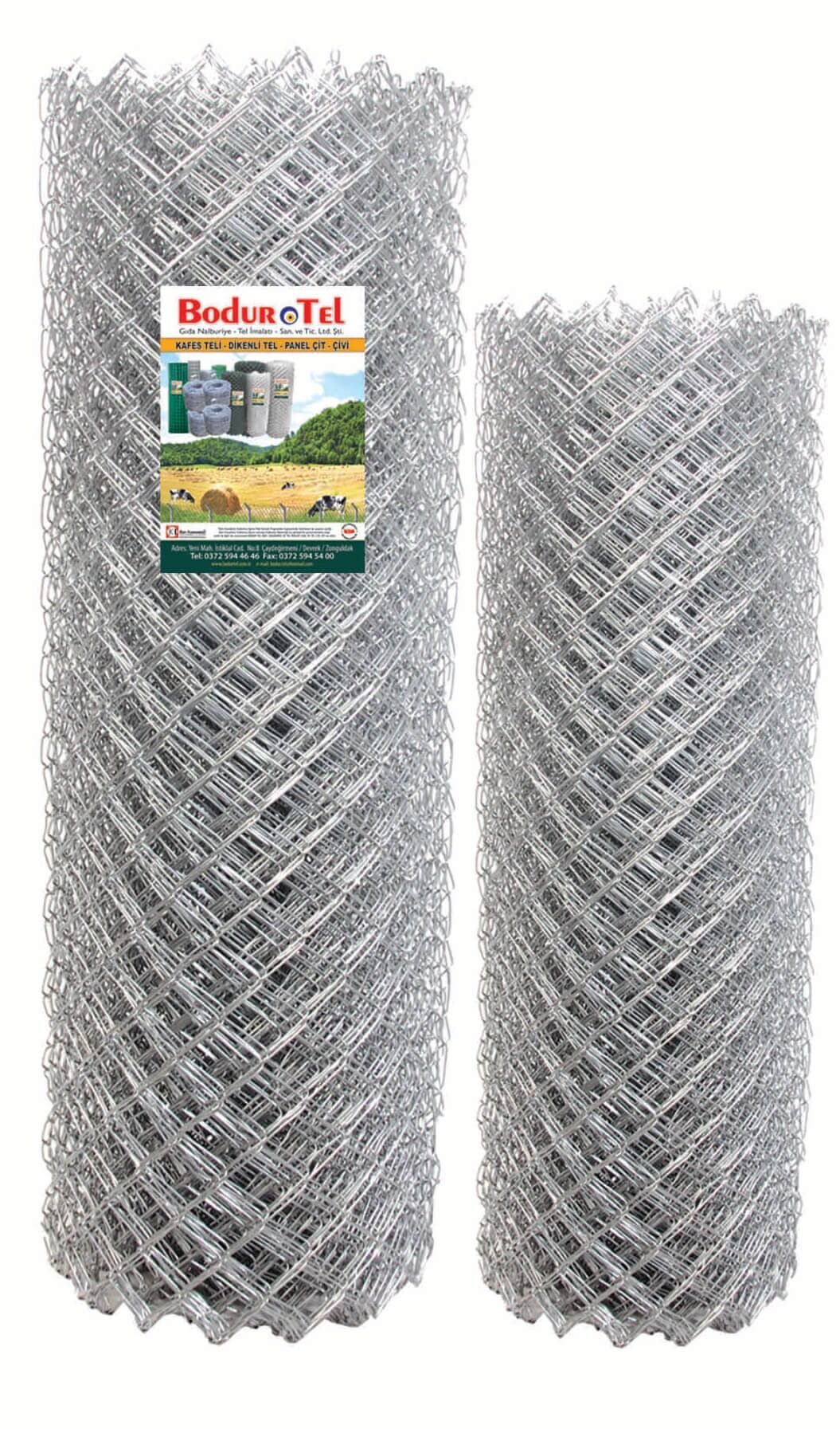 2.5 mm 5X5 Göz Baklava Örgülü Helezon Tel  100 CM Yükseklik 20 Mt Uzunluk