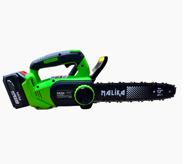 Malika DJ12 Yeşil Fren Sistemli Akülü Budama Testeresi - 35 cm Pala