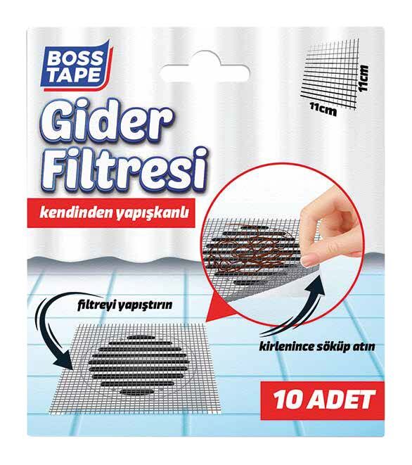Bosstape Gider Filtresi 11x11 cm 10 lu