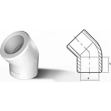 32 mm Fıratpen Açık Dirsek - PPRC Tesisat Açık Dirsek