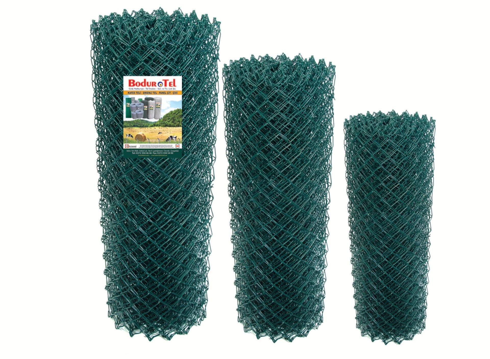 3 mm Pvc Kaplı Örgülü Tel - 5x5 Göz 200 cm - 20 Mt Top Uzunluğu