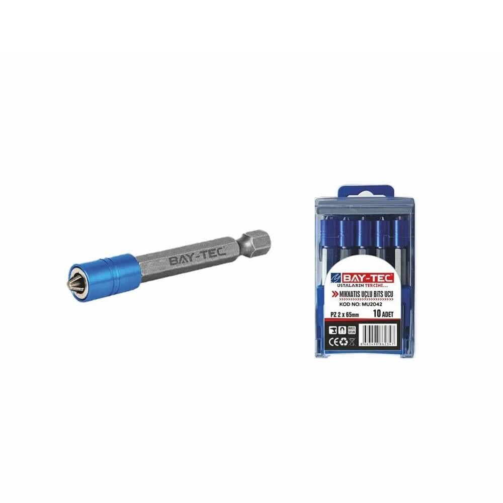 Bay-Tec Mıknatıs Uçlu Bits Uç Pz2X65 Mm Mu2042- Matkap Vidalama Uç