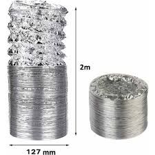 Şohben Borusu 2 mt - 120 mm - Aspiratör - Çelik Telli