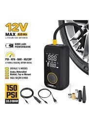SGS5398 - (150 PSI) 12 Volt 6 Amper Taşınabilir Şarjlı Akülü Lastik Şişirme Makinesi Pompası Kompresörü