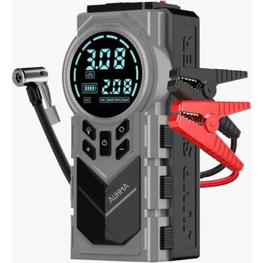 Auhma A7722 4'ü 1 Arada Akü Takviyeli Şarjlı Hava Pompası | Powerbank & Dijital Fener