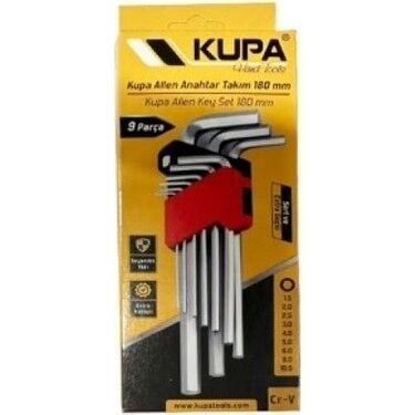 Kupa KUP3041 - 9 parça Uzun Allen Takımı - 180 mm