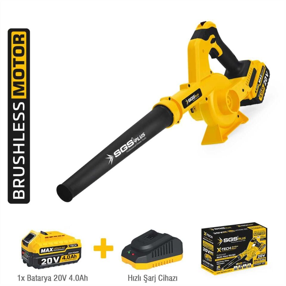 Akülü Hava Körüğü 20V - 4 Amper 1 adet Bataryalı - Kömürsüz Motor - SGS5570
