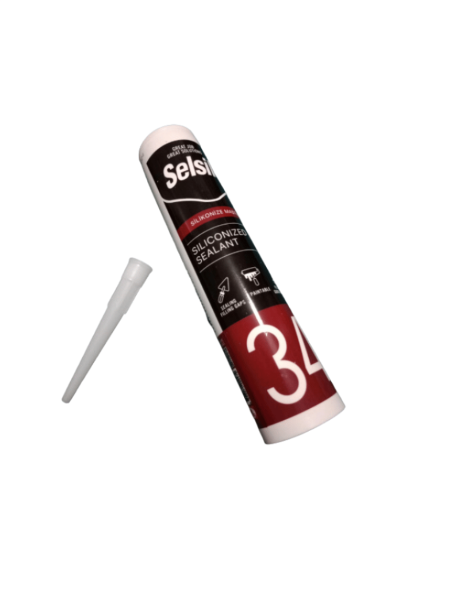 Selsil Mastik - Beyaz Silikonize Mastik Boyanabilir - 450 g / 240 ml
