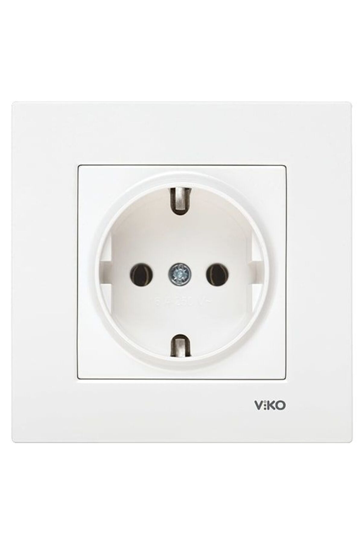 Viko Karre Topraklı Beyaz Priz Çerçeveli
