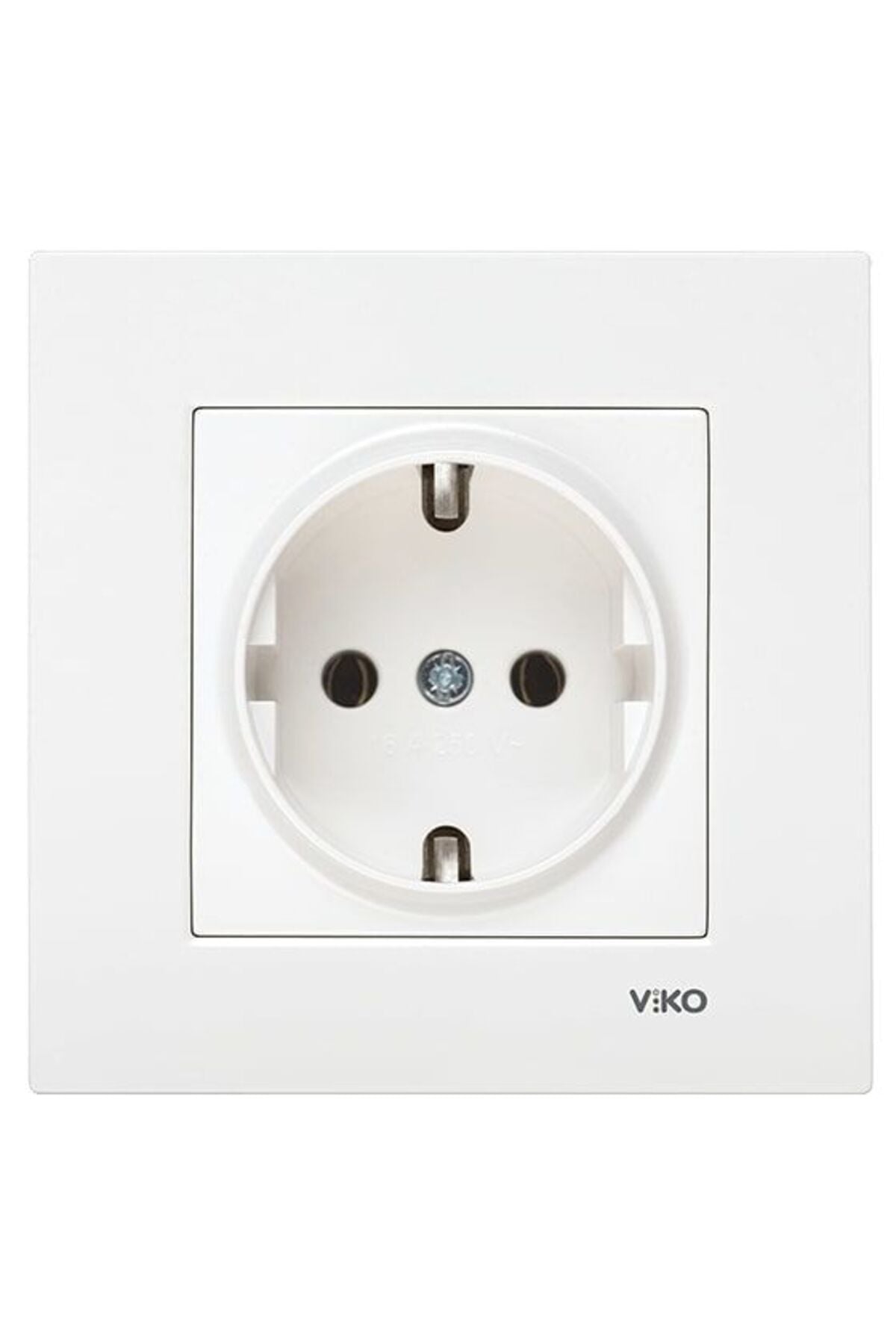 Viko Karre Topraklı Beyaz Priz Çerçeveli