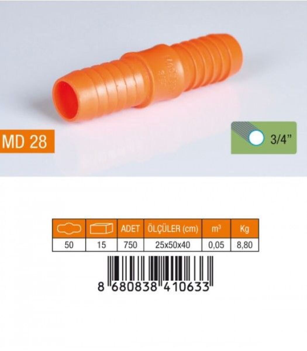 Hortum Eki 3/4 - Plastik Hortum Eki MED28