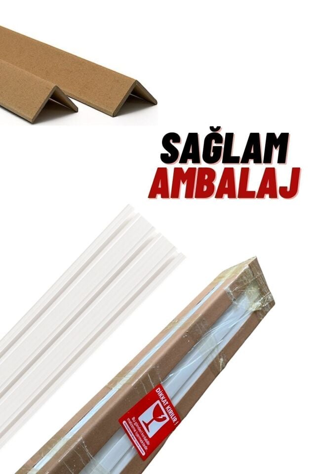 3'lü 3 Raylı Perde Kornişi 2 Metre