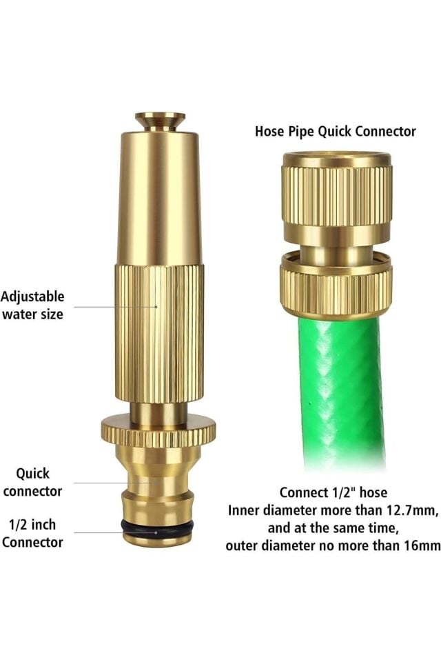 ® Püskürtme Başlığı Bahçe Hortumları için Pirinç Basınçlı Püskürtme Başlığı