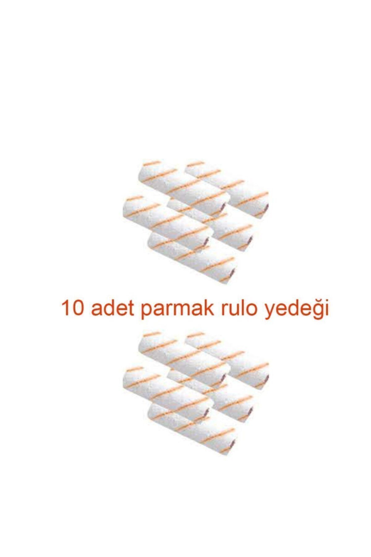 Ekonomik Parmak Rulo Yedek 10 Cm ( 10 Adet ) - Fırça - Beyaz