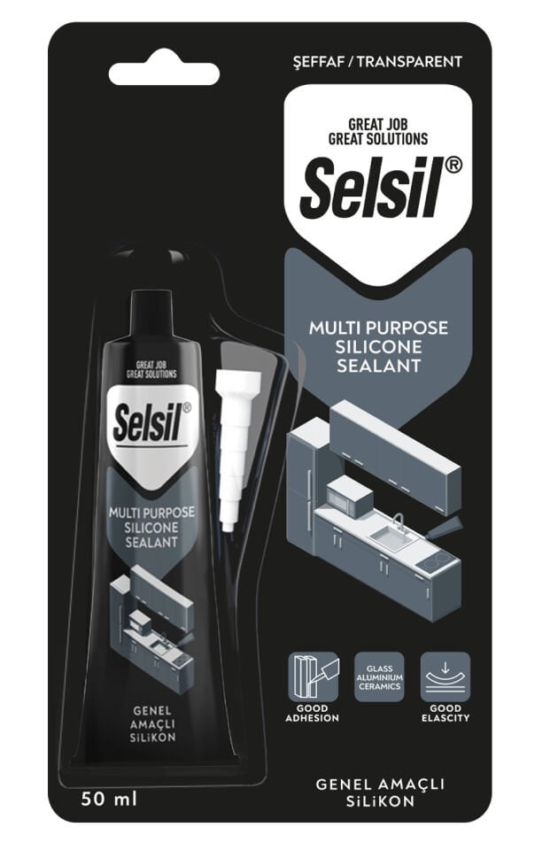 Selsil Tüp Silikon Şeffaf 50 ML