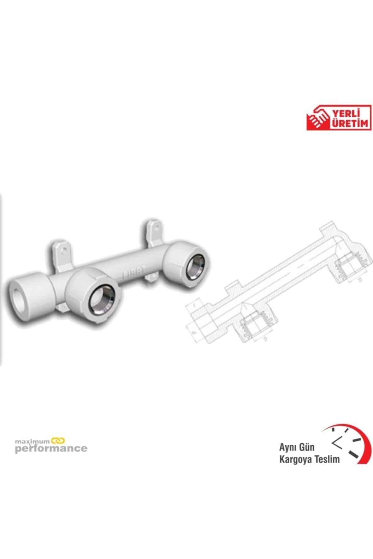 20 mm x 1/2 Pprc Taharet Bağlantısı (taharet Şablonu)