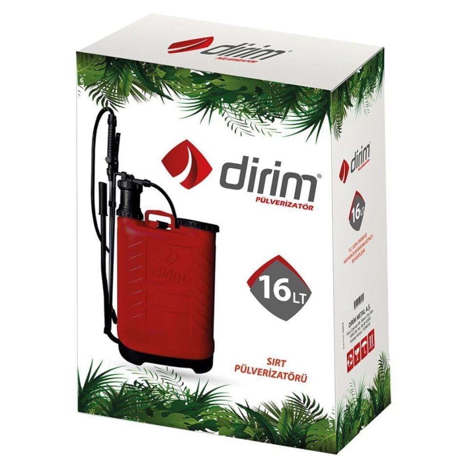 Dirim İlaç Pompası - Sırt Tipi Manuel 16 Litre