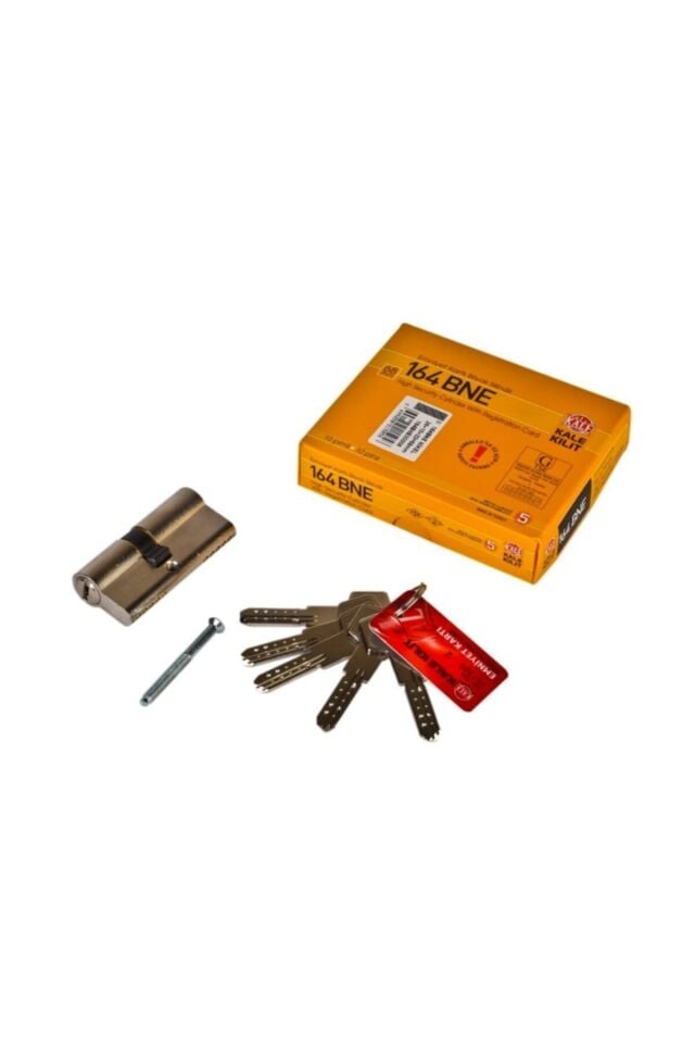 Kale Çelik Kapı Kilidi 164 Bne Bilyalı Barel Emniyet Kartlı 10 Pimli Kapı Göbeği 5 Anahtarlı