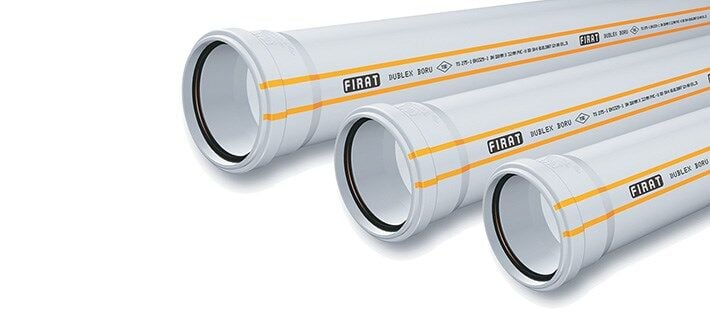 100x500 Fırat Dubleks 3.2mm PVC Boru
