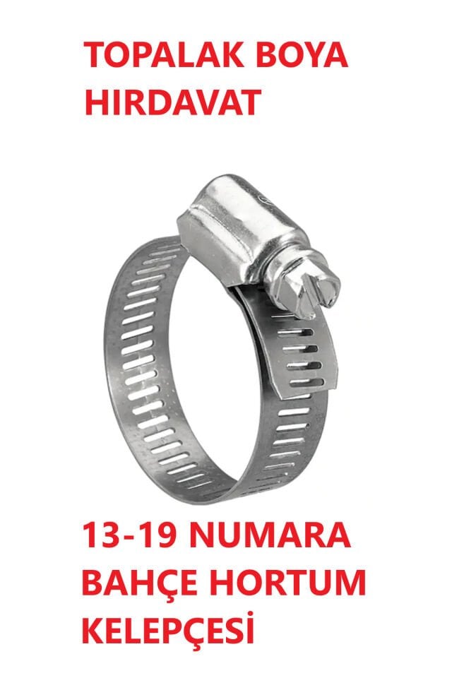 Ayarlı Hortum Kelepçesi 13-19 Numaralı Bahçe Hortumu Musluk Hortum Kelepçesi 5 Adet