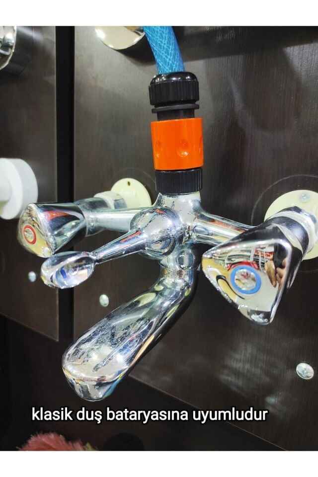 BAHÇE MUSLUĞU VE BATARYA ADAPTÖRÜ 1/2-3/4 ÇİFT ÖLÇÜ VE HORTUM BAĞLANTI ADAPTÖRÜ 1/2