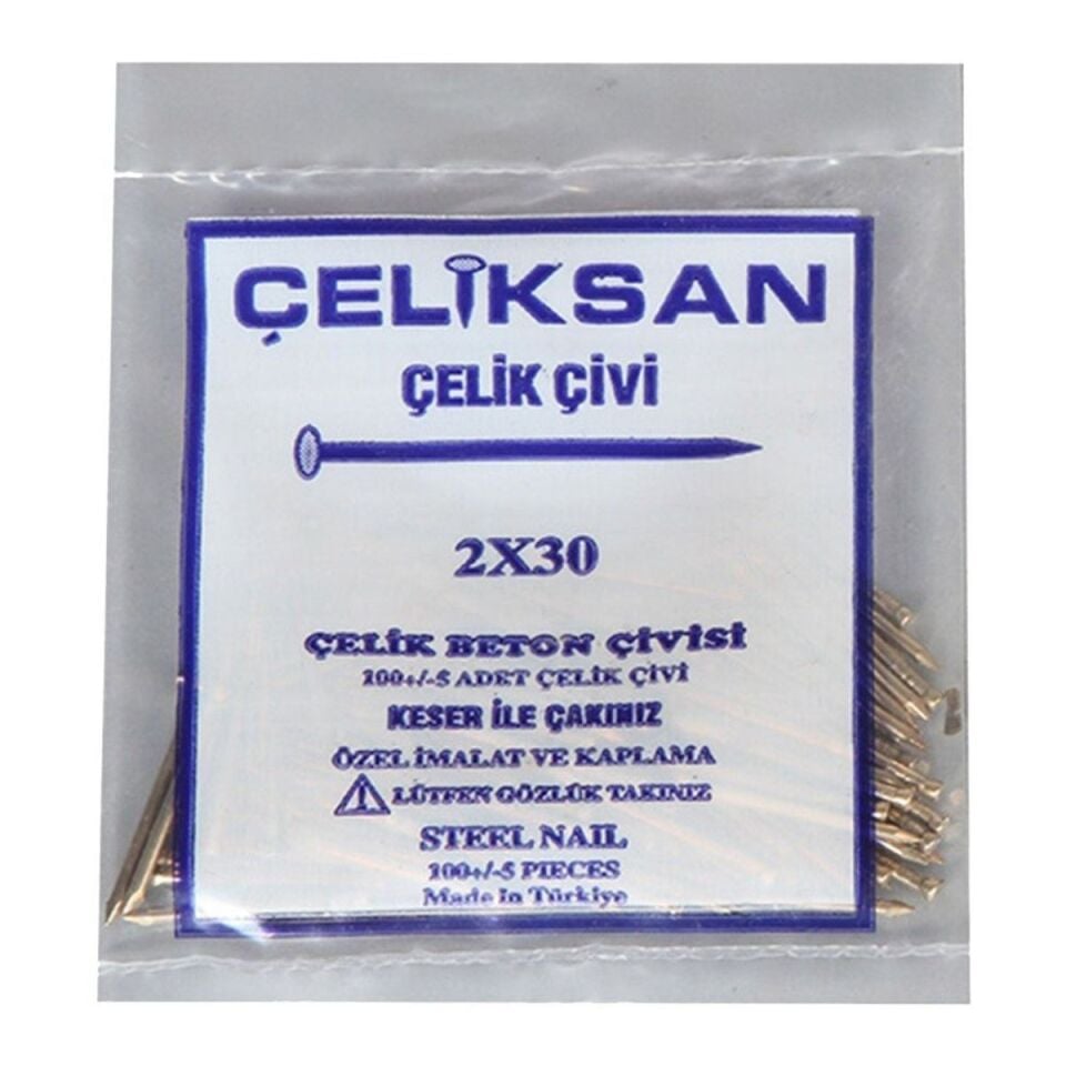 2x30 Beton Çivi - Çelik Çivi - 100 Adet