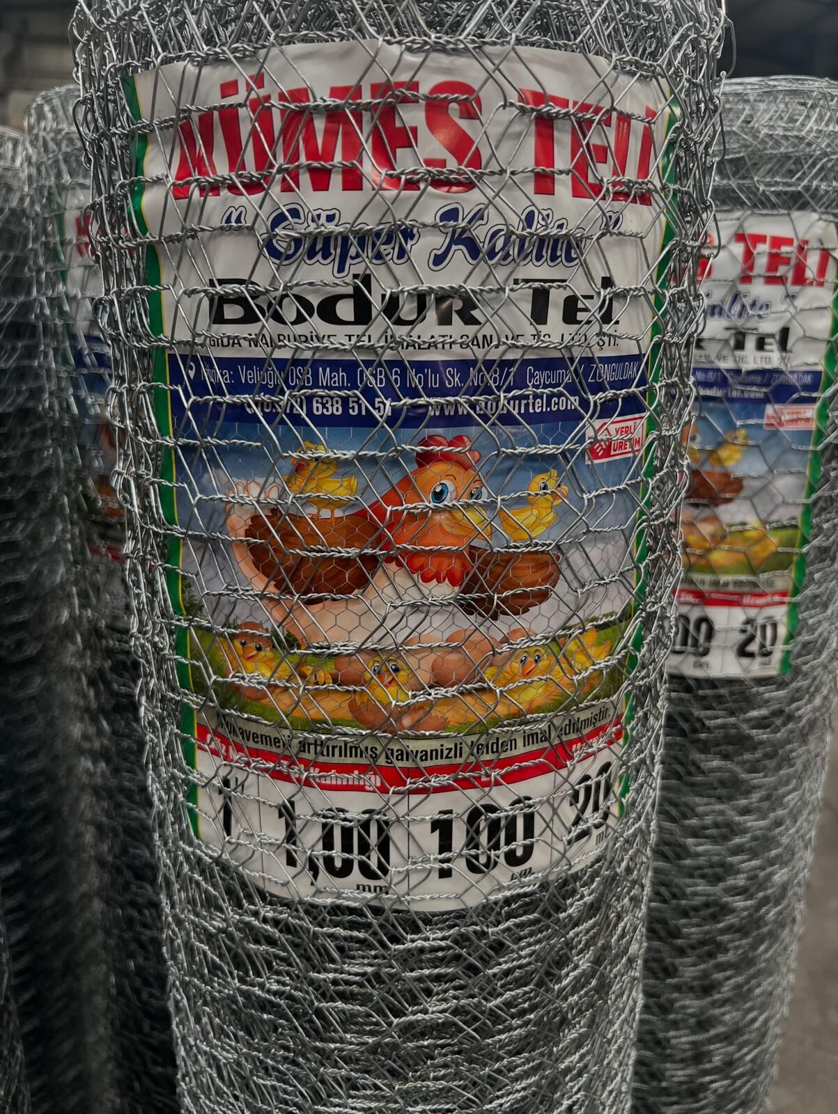 Kümes Teli - 1.00 mm Kalınlık Süper Kümes Teli 20 mt - 120 cm