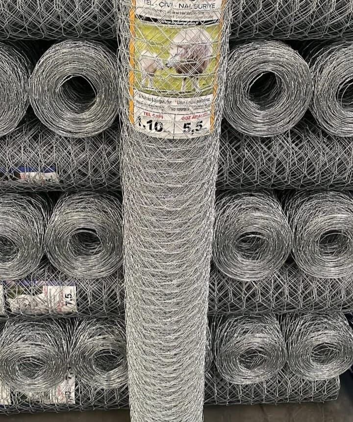 Altıgen Örgülü Tel - 1.10 mm 120 cm Dar Göz - 20 metre