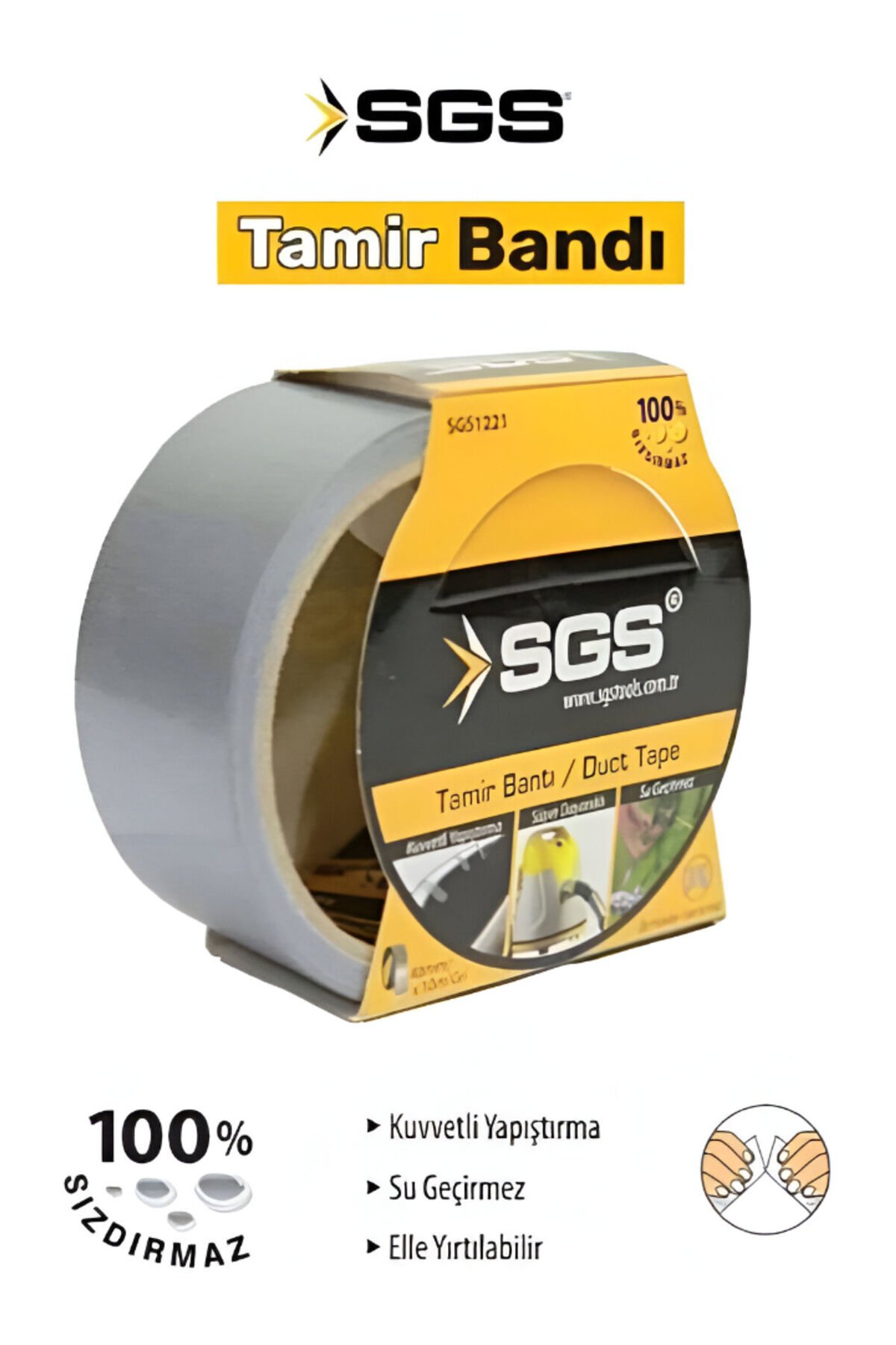 Tamir Bantı 48 Mm X 10 Metre Gri – Su Geçirmez, Kuvvetli Yapıştırma, Çok Amaçlı