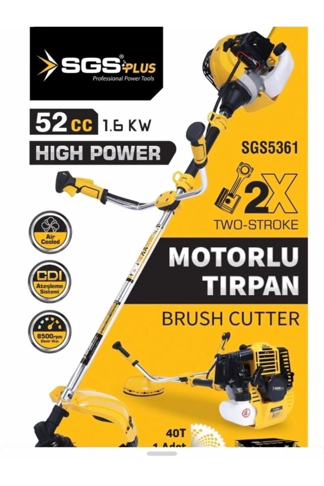 SGS 2HP Motorlu Tırpan 52 Cc - Yan Tip SGS