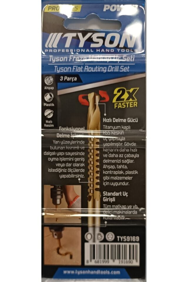 Freze Matkap Uç Seti 3 Lu Set