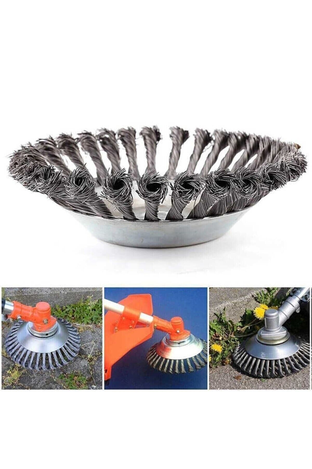 Motorlu Tırpan Kıyı Temizleme Çelik Fırça Başlık 15 cm