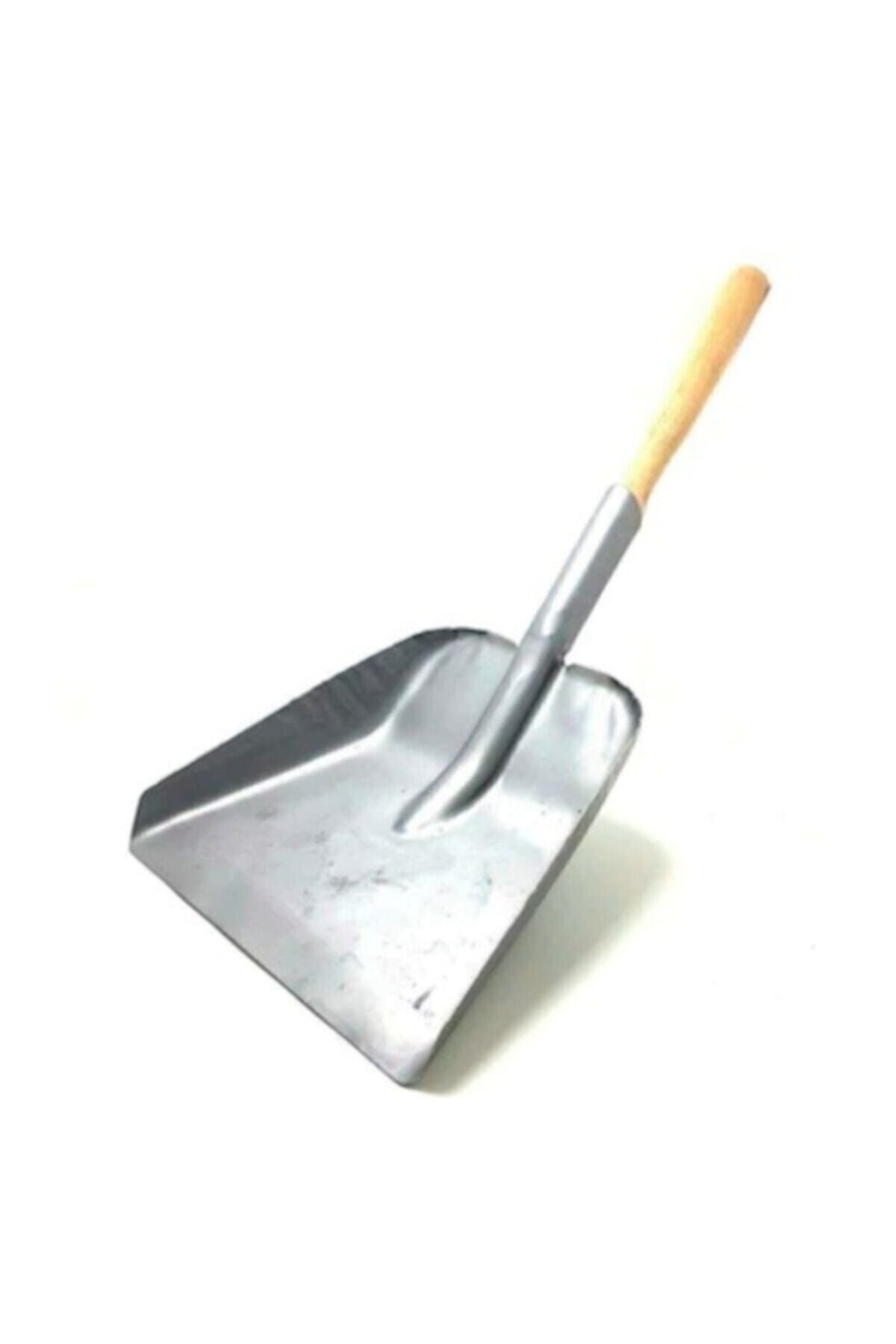 Büyük Boy Ahşap Saplı Metal Kürek , Çöp Ve Kömür Küregi 1 Adet