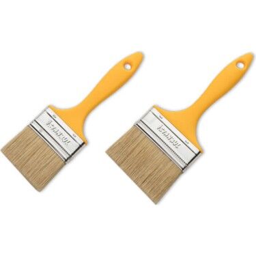 Kestirme Fırça - 4 no Plastik Saplı Kestirme Boya Fırçası