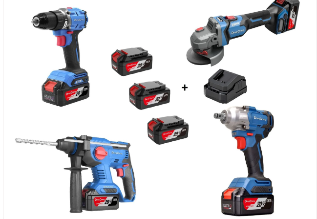 Profesyonel 4lü Set - Dong Cheng - Taşlama-Darbeli Vidalama-Kırıcı - Somun Sökme