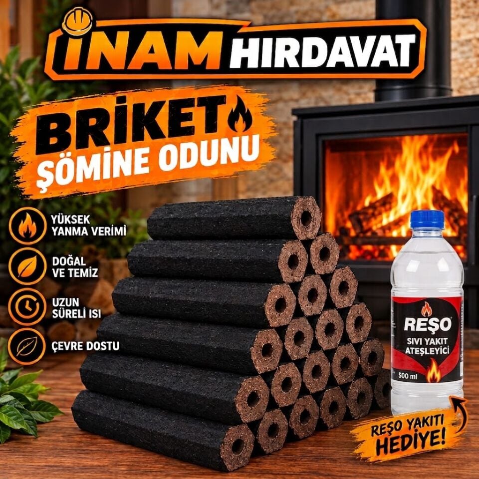 Şömine Odunu - 15 Kg - Jel Hediyeli - Hırdavat - Uzun Süreli Yanma 1.kalite